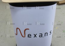 Мобильный стенд pop up, roll up и box tribune для компании Nexans