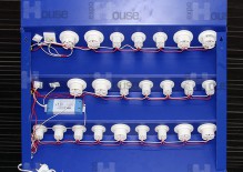 Демонстрационный стенд с электроподключением для компании Uniel, тираж 100 штук, сентябрь - октябрь 2014; тираж 50 штук, июль - август 2015